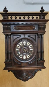 Rarität antiker Regulator ausgefallene Wanduhr Frankreich / Schweiz ? anno 1870 - Bild 1 von 23