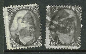 Sc #73 Blackjack x 2 2 Centesimi Jackson 1861-62 Guerra Civile US 90F31 - Foto 1 di 4