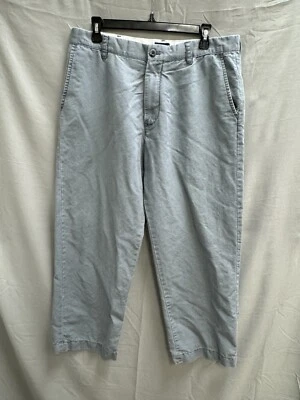 IZOD Mens Linen Blend Stone Blue Pants 34x30 (33x28) *read* small marks - Image 1 of 4