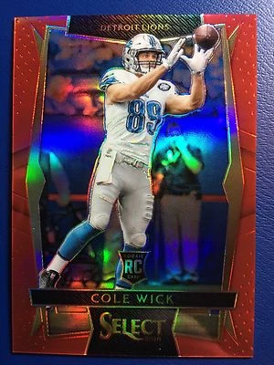 COLE WICK 2016 Panini Select RED PRIZM PARALLEL #D 16/99 - Image 1 of 2