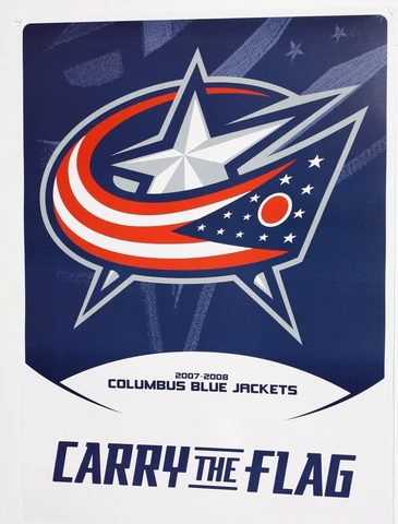 "Carry The Flag"  Columbus Blue Jackets POSTER Cover