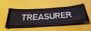 TREASURER Club Officer Embroidered Patch Worldwide shipping - Picture 1 of 3