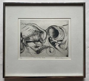 Modernist Abstract Etching The Beast With Two Backs 1/20 Signed Peter B Brown? - Picture 1 of 18