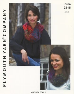 Plymouth Knitting Pattern 2515 Gina Chevron Cowls - Picture 1 of 2