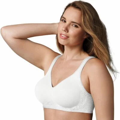 Playtex Bra 18 Hr Seamless Smooth Full-Fig 4 w White 4049 Sz.36,38,40,42,44(DDD) - Image 1 of 4