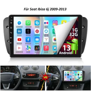 Für Seat Ibiza 6j 2009-2013 32GB Autoradio Android 13.0 GPS Navi FM RDS WIFI - Bild 1 von 20