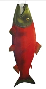 Salmon Windsock 48" Sockeye Fish Flag Fishing Northwest Deck Patio Roof - Picture 1 of 1