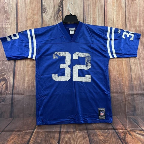 Vintage Reebok NFL Indianapolis Colts Jersey Mens Large Blue Edgerrin James #32 Cover