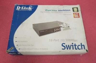 New D-Link DES-1016D 16-Port Fast Ethernet Unmanaged Desktop Switch - Image 1 of 3