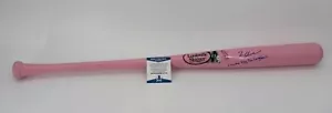 Tom Glavine Signed Bat Rawlings Pink Inscribed Chicks Dig The Longball Beckett - Picture 1 of 8