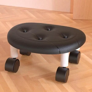 Mobile Low Rolling Stool with 360° Swivel Wheels - Comfortable, Heavy-Duty - Picture 1 of 8