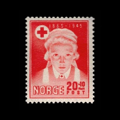 Norway, Scott B42, Red Cross Nurse, 1945, MH, 112004 - Image 1 of 2