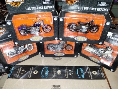 5 réplicas de motocicletas Harley-Davidson diecast serie 16 Maisto Foto 1 de 4