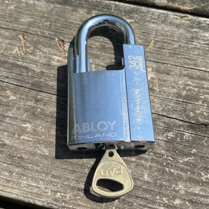 Abloy 342 Modell Vorhängeschloss mit 1 funktionierendem Schlüssel getestet gut G13 - Bild 1 von 5