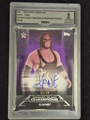 2021 Topps WWE Undisputed #GA-K Kane Grand Slam Champions Autographs Purple /99 - Image 1 of 2