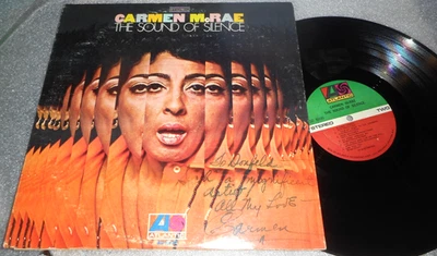 CARMEN McRAE - THE SOUND OF SILENCE - ATLANTIC SD-8200 - AUTOGRAPHED Foto 1 de 3