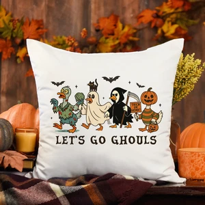 Cuscino anatra Halloween lascia andare ghoul divertente spettrale carino decorazione autunnale dolcetto o scherzetto - Foto 1 di 4