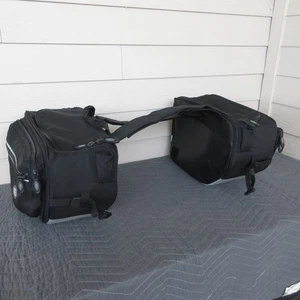 Tour Master Cortech Saddlebags Motorcycle Touring Saddlebags Nylon Canvas - Picture 1 of 9