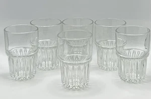 6er Set Vintage Libbey DURATUFF USA Longdrink Stapelbar TUMBLER Glas - Bild 1 von 10