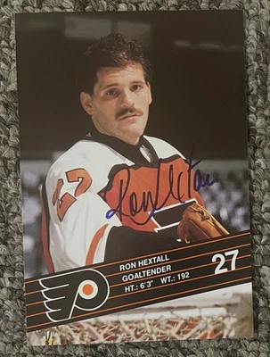 Ron Hextall Philadelphia Flyers 4x6 Signed Postcard Hockey COA - Image 1 of 3