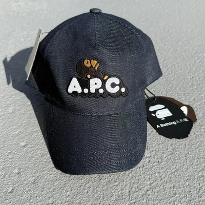 BAPE x A.P.C. Gorra Milo on APC Denim Correa Trasera Indigo Foto 1 de 4