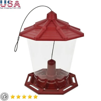 Alimentador para aves silvestres reciclado Ecozebo capacidad enorme a prueba de masticación fácil llenado paquete de 1 nuevo Foto 1 de 4