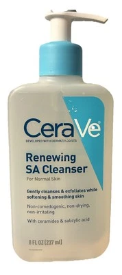 Limpiador CeraVe SA | Limpiador de ácido salicílico con ácido hialurónico 8 oz Foto 1 de 3