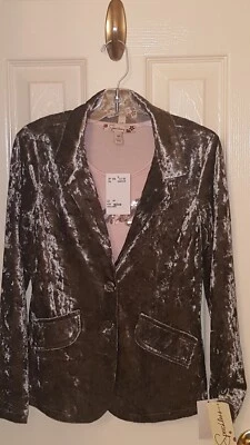 Speechless Two Piece Top and Velvet Jacket Sz. M (NWT) - Image 1 of 3