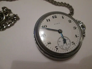Antique 1912 Elgin 17 Jewel Open Face Pocket Watch Defiance Case FOR REPAIR READ - Picture 1 of 6