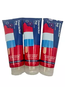 Bath & Body Works LOT 3 Firecracker Pop Ultimate Hydration Body Cream Lotion 8 - Picture 1 of 2