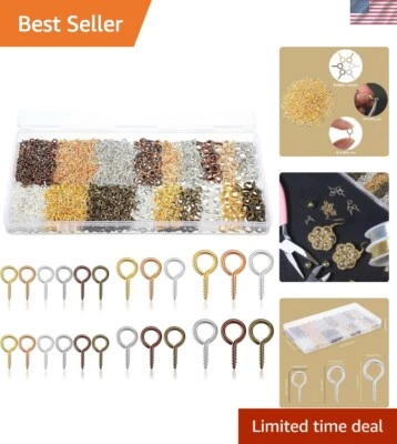 1200 piezas tornillos de ojo pequeños - imprescindibles para artesanos para diseños creativos de joyas Foto 1 de 4