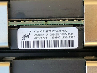 Micron MT18HTF12872JDY-80ED6D4 1GB PC2-6400F Mac Pro FB-DIMM 240Pin DIMM Memory - Image 1 of 3