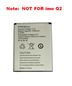 Oryginalny akumulator IMO Q2 Plus do IMO Q2 plus TYLKO 3,7V 1500mAh  - Zdjęcie 1 z 3