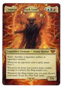 Sauron the Dark Lord Altered Full Art MTG Magic of the Rings EDH Commander Gift - Picture 1 of 1