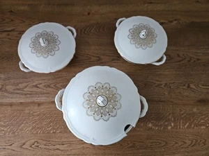 SELTMANN WEIDEN Marie Luise Goldmuster Porzellan Schüssel Terrine 3-Tlg RARITÄT - Bild 1 von 20