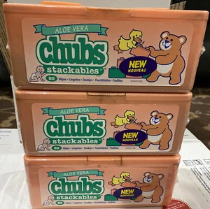 Vintage Chubs Stackable Building Block Lego Storage Containers - NEW - Lot of 3 - Picture 1 of 7