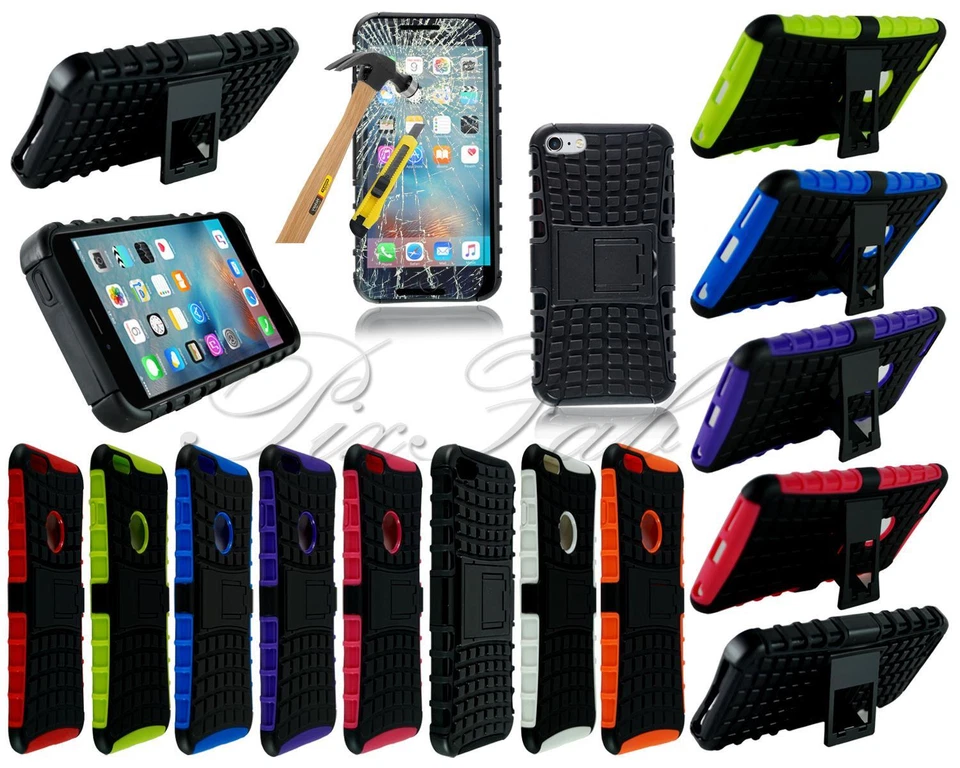 Para Apple IPHONE 6S & 6S Plus Nuevo a Prueba de Golpes Soporte Teléfono Funda + - Imagen 1 de 1