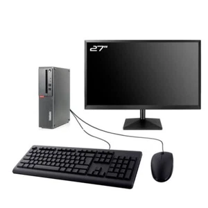 PC Lenovo M910s SFF Pantalla 27" Intel I3-6100 RAM 8Go SSD 240Go W11 Wifi - Imagen 1 de 8
