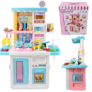 Modern Kitchen Playset Kids Chef Role Play Toy With Water Tap Sound Light Gift - Picture 1 of 14