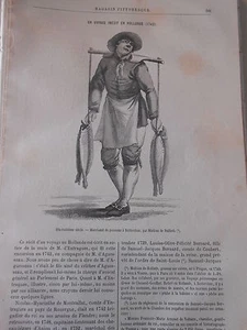 Gravure 1887 Marchand de poissons à Rotterdam - Picture 1 of 1