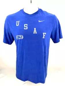 NEW USAF U.S. Air Force Falcons Nike Dri-Fit Tee Tri-Blend Blue Shirt Men's L - Picture 1 of 8