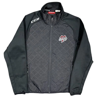 CCM Guelph Storm OHL Full Zip Up Quilted Track Jacket Windbreaker Black Small - Image 1 of 4