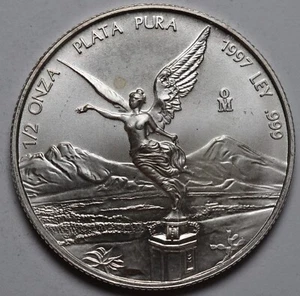 1997   Silver Mexico  1/2 Oz  Libertad  .999 fine - Imagen 1 de 2