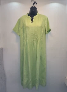 Orvis Women's Size 6/8 Shirt Sheath Dress Pleated Front Pockets Vacation Linen - Picture 1 of 7