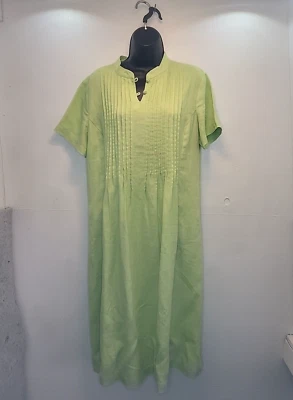 Orvis Women's Size 6/8 Shirt Sheath Dress Pleated Front Pockets Vacation Linen - Image 1 of 4