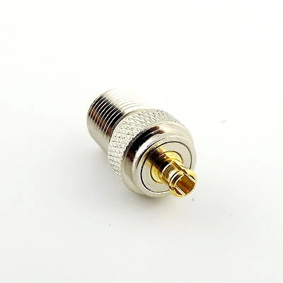 1pcs F Female Jack to MCX Male Plug Straight RF Coax Coaxial Connector Adapter - Image 1 of 4