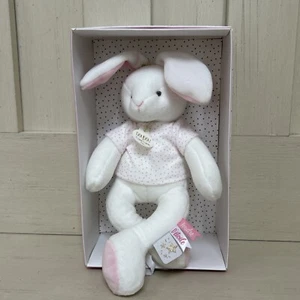 Doudou et Compagnie Plush BUNNY RABBIT Security Lovey Baby Toy PINK DOT Shirt - Picture 1 of 3