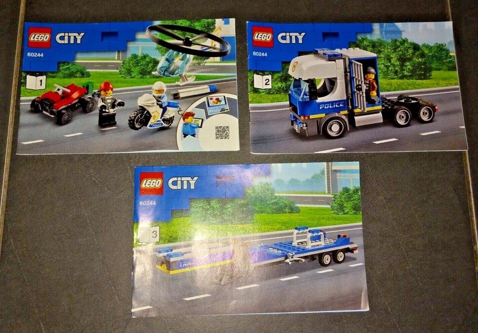 LEGO City Police : Notice instruction - Set 60244  Camion transport hélicoptère - Photo 1/1