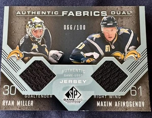 2007-08 SP Game Used Edition - Authentic Fabrics Dual #AF2-AM Ryan Miller Sabres - Picture 1 of 6