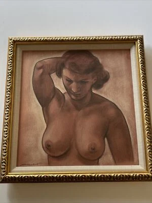 DIBUJO ANTIGUO JULES RAUSCHERT CALIFORNIA CHICAGO Nueva York MODELO FEMENINO 1930 Foto 1 de 4